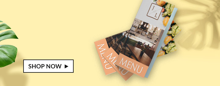 Elegant custom printed menu cards displayed on a table setting